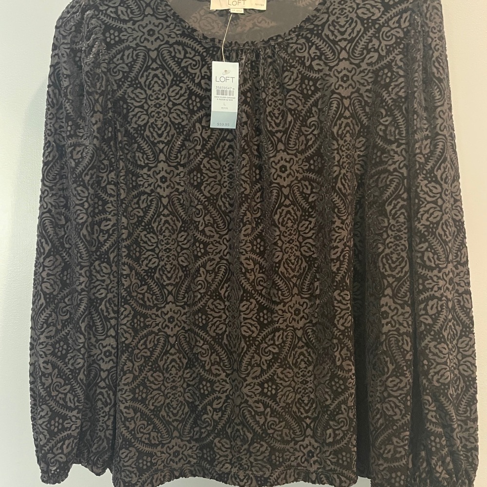 LOFT Elegant Black Blouse